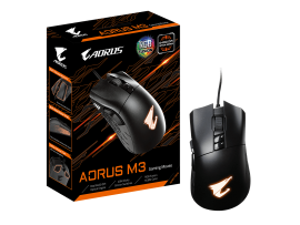 Gigabyte Gaming Mouse AORUS M3 RGB Fusion 6400DPI Optical Engine AntiSlip Rubber